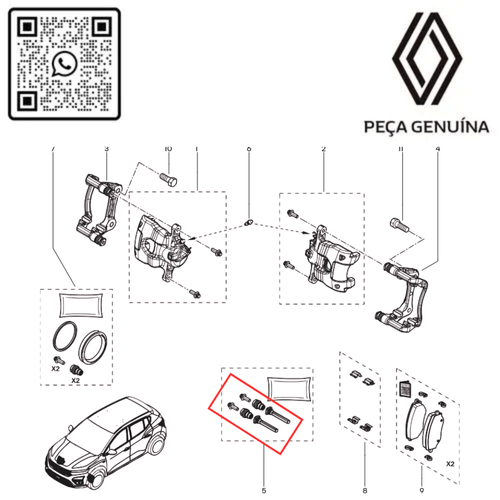 410A05206R PINO DA PINCA DIANTEIRA 2 PINOS=1 PINCA KARDIAN RN 05206R -4-